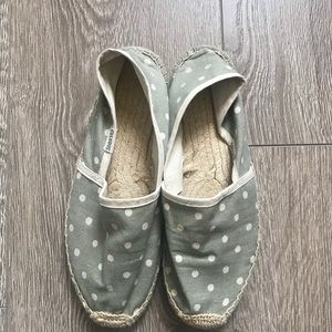 Soludos Green Polka Dot Espadrilles